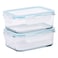 Taliona Borosilicate Rectangular Shaped Pro Glass Box Set 725ml 2 PCS