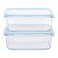 Taliona Borosilicate Rectangular Shaped Pro Glass Box Set 725ml 2 PCS