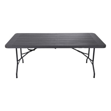 باراديسو طاولة قابلة للطي من البلاستيك المشكل بالنفخ بنقشة خشبية 6 أمتار