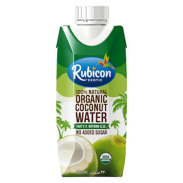 روبيكون ماء بنكهة جوز الهند العضوي الطبيعي، 330 ملل