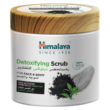 Himalaya Detoxifying Scrub With Activated Charcoal And Green Tea Daily Scrub For Face And Body 450g