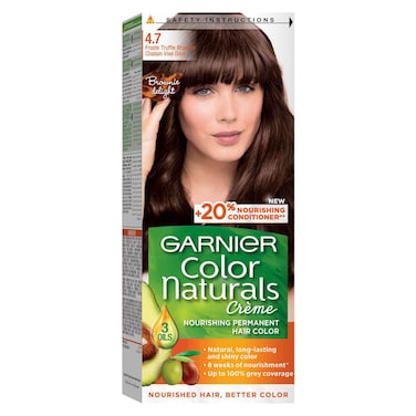 Garnier Color Naturals Creme Permanent Hair Colour Kit 4.7 Froste Truffle Brownie 110ml
