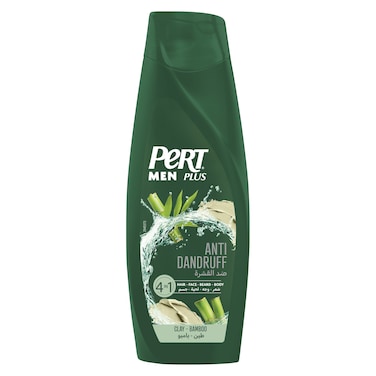 Pert Plus Anti-Dandruff 4-in-1 Wash With Clay And Bamboo For Men 360ml