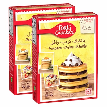 Betty Crocker Pancake Crepe Waffle Mix, 360g Pack of 2