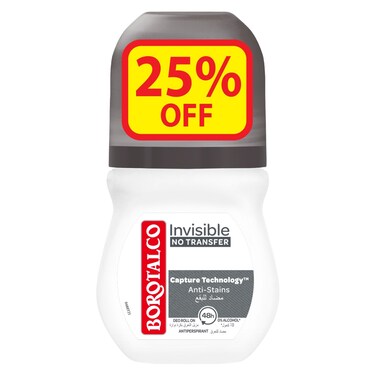بوروتالكو إنفيزيبل نو ترانسفير مزيل عرق بكرة دوارة مضاد للتعرق 50 ملل