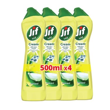 Jif Cream Cleaner Lemon 500ml Pack of 4