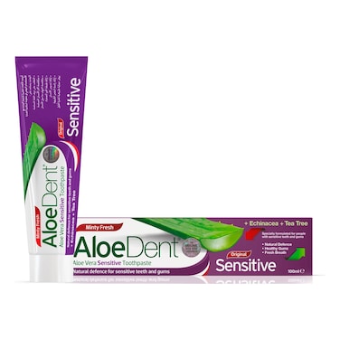 ألودنت سانسيتيف أوريجينال معجون أسنان للأسنان الحساسة بمستخلص القنفذية وشجرة الشاي والنعناع المنعش 100 ملل