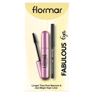 Flormar Fabulous Eyes Longer Than Ever Mascara and Just Magic Kajal Liner Promo Pack 10g+0.35g