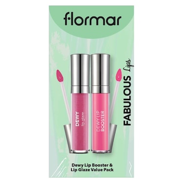 Flormar Fabulous Lips Dewy Lip Booster and Dewy Lip Glaze Value Pack 4.5ml+4.5ml