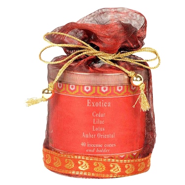 Pure Exotica Incense Cones And Holder 40 Cones