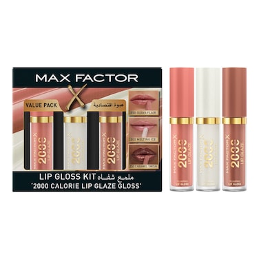 Max Factor X 2000 Calorie Lip Glaze Lip Gloss Kit 4.4ml Pack of 3