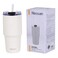 Nessan Double Wall Stainless Steel Travel Mug with Lid and Straw Cream 480ml