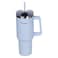 Nessan Double Wall Stainless Steel Travel Mug with Lid and Straw Blue 1200ml