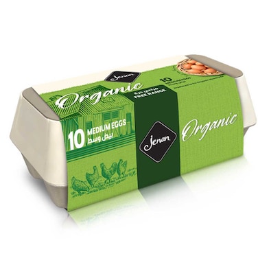 Jenan Organic Free Range Eggs Medium White or Brown 10 PCS