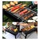 Foldable Portable Barbecue Set Black
