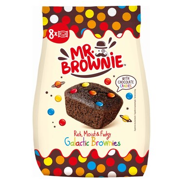 Mr. Brownie Galactic Brownies with Chocolate Candies Bag 8 Brownies 200g