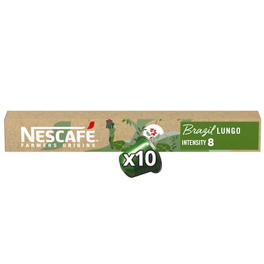 Nescafe Farmers Origin Brazil Coffee Capsules, (Tube of 10) 44g