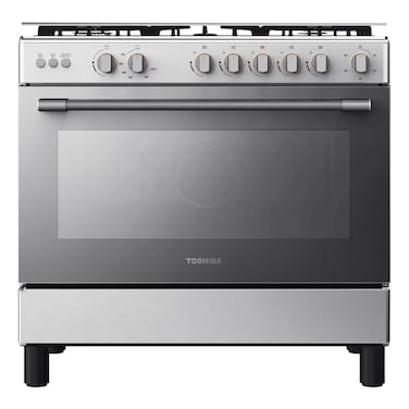 Toshiba 5 Burner Gas Cooker RL2-90G5GE Stainless Steel And Black 90cm