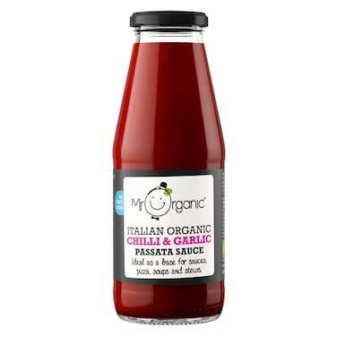 Mr Organic Chilli And Garlic Passata Sauce 400g