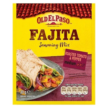 Old El Paso Roasted Tomato And Pepper Fajita Seasoning Mix 30g