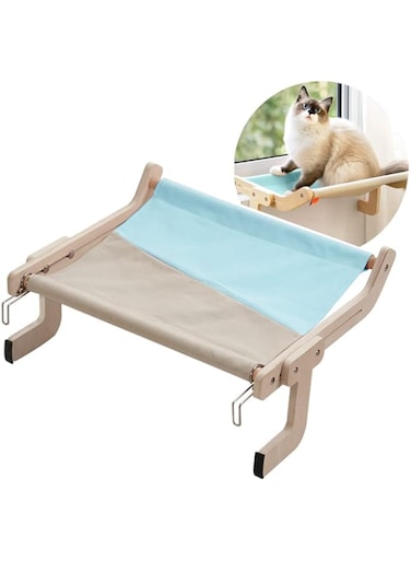 Exrp Cat Window Perch Cat Window Hammock Seat for Indoor Cats Sturdy Adjustable Durable Steady Cat Bed Providing All-Around Sunbath Space Saving Washable Holds Up to 18kg