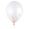 Hootyballoo Rose Gold Confetti Filled Latex Balloons 12inch