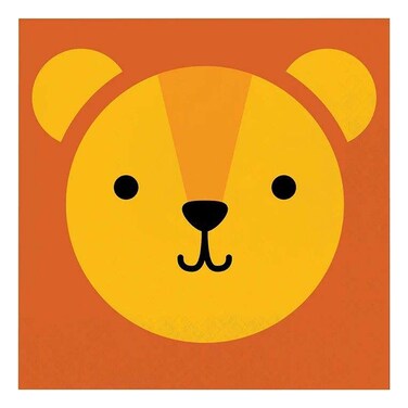 Creative Converting Lion Face Printed Napkins