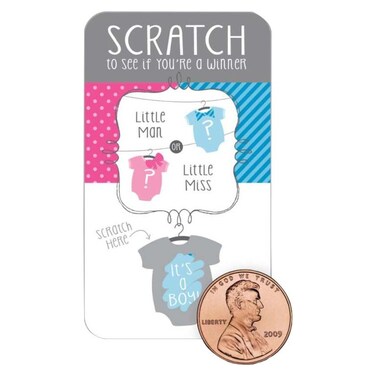 Creative Converting Bow Or Bowtie Gender Reveal Scratch Off Cards