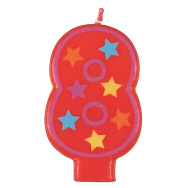 Unique Numerical 8 Birthday Candle