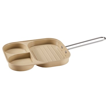 Frying Pan, Non-Stick, Light Beige-Green, 22x19 cm