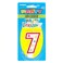 Unique Numerical 7 Glitter Birthday Candle With Cake Decor