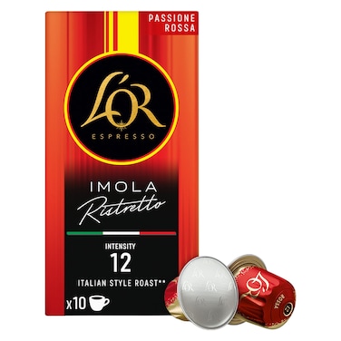 L'or Imola Ristretto Intensity 12 Italian Style Roast Coffee Capsules 10 Capsules, 52g