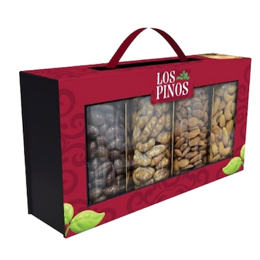 Los Pinos 2-Piece Nuts and 2-Piece Chocolate Box