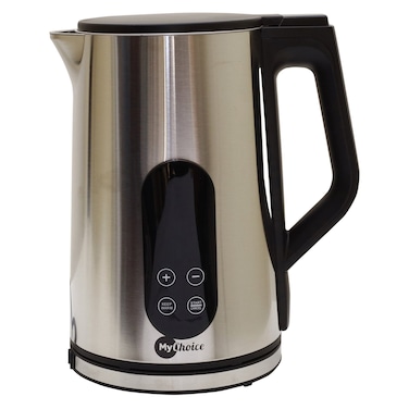 MyChoice Electric Kettle MKT-684DLS, 1850 W, 1.7 L, Silver and Black, Stainless Steel, Cordless