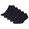 Fashion Academy Men's Sneaker Socks, Black, 5 Pairs