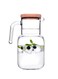Hoop Glass Jug With Cork Lid, 1500 Ml, 224 Mm Height, 103 Mm Diameter Clear