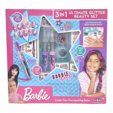 CrazArt Barbie 3-in-1 Ultimate Glitter Beauty Set