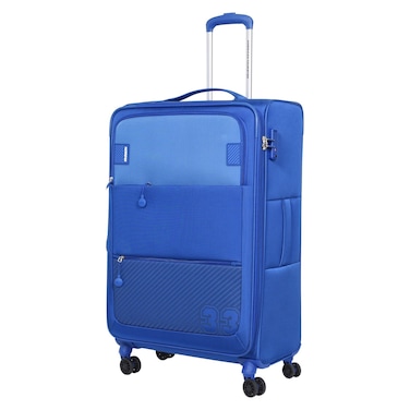 American Tourister Majoris Spinner 2 Wheel Cabin Luggage Soft Trolley Sporty Blue 70cm
