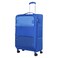 American Tourister Majoris Spinner 2 Wheel Cabin Luggage Soft Trolley Sporty Blue 70cm