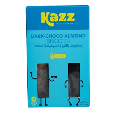 Kazz Natural Flavors Dark Chocolate Almond Biscotti 108g