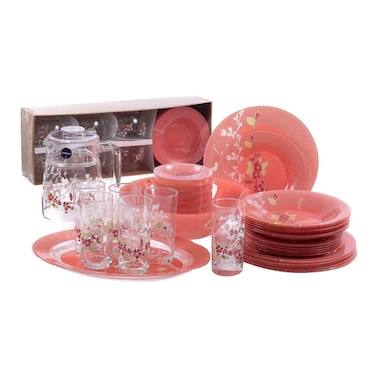 Luminarc Japanese Pink Dinner Set 46 PCS