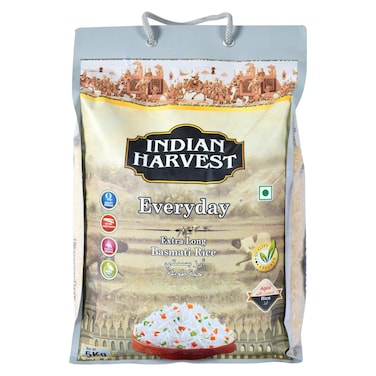 Indian Harvest Everyday Extra Long Basmati Rice, 5kg