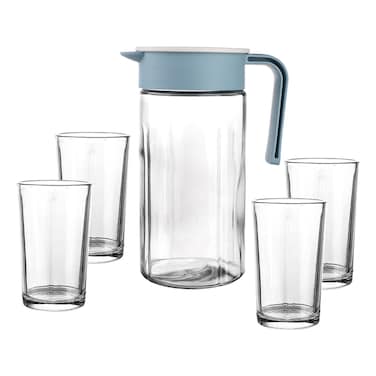 Glassware Jug with Glass Set 200ml 5 PCS