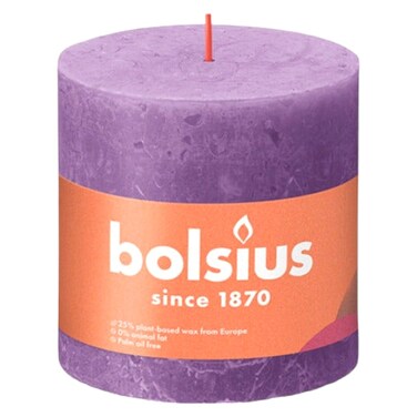 Bolsius Rustic Shine Candle Vibrant Violet 100x100mm