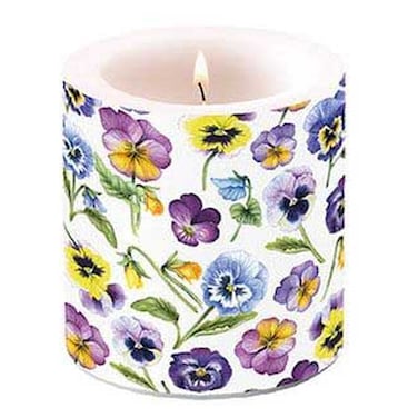 Ambiente Pansy All Over Printed Candle Small