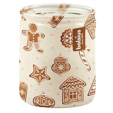 Bolsius Christmas Glass Candle Nougat