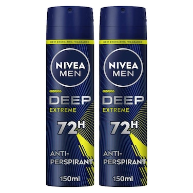 Nivea Deep Extreme Anti-Perspirant Deodorant Spray 150ml Pack of 2