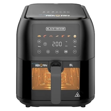 Black &amp; Decker Air Fryer, SAF80W-B5, Black, 8 L