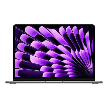 كمبيوتر محمول Apple MacBook Air بشاشة 13 بوصة مع معالج شريحة Apple M3 وذاكرة وصول عشوائي 24 جيجابايت و SSD بسعة 512 جيجابايت ولوحة مفاتيح إنجليزية باللون الرمادي الفضي MC8M4ZS/A