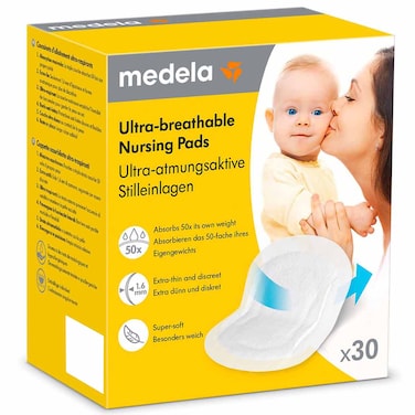 Medela Disposable Ultra-Breathable Nursing Pads, 30 PCS